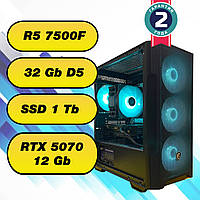 Ігровий комп'ютер AMD Ryzen 5 7500F  + 32Gb DDR5 + SSD 1 Tb + RTX 5070 12Gb