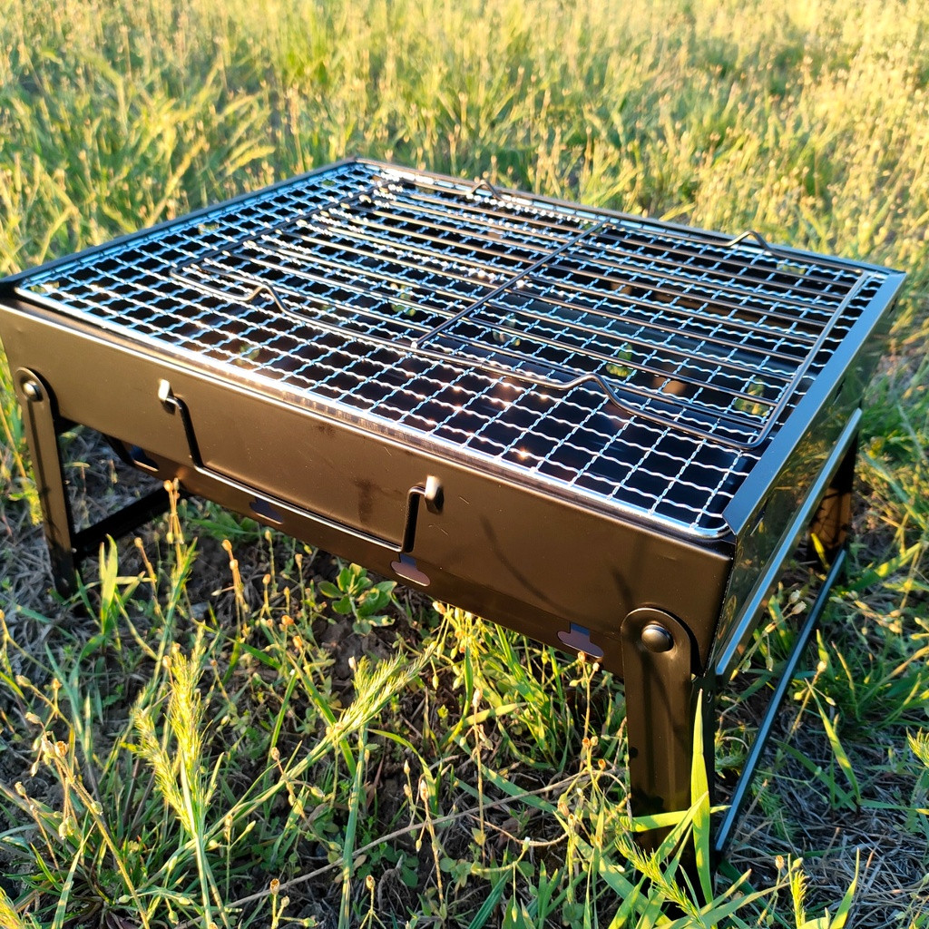 Портативний переносний мангал BBQ Mensory - складаний туристичний міні-гриль для барбекю, пікніка та відпочинку, фото 1