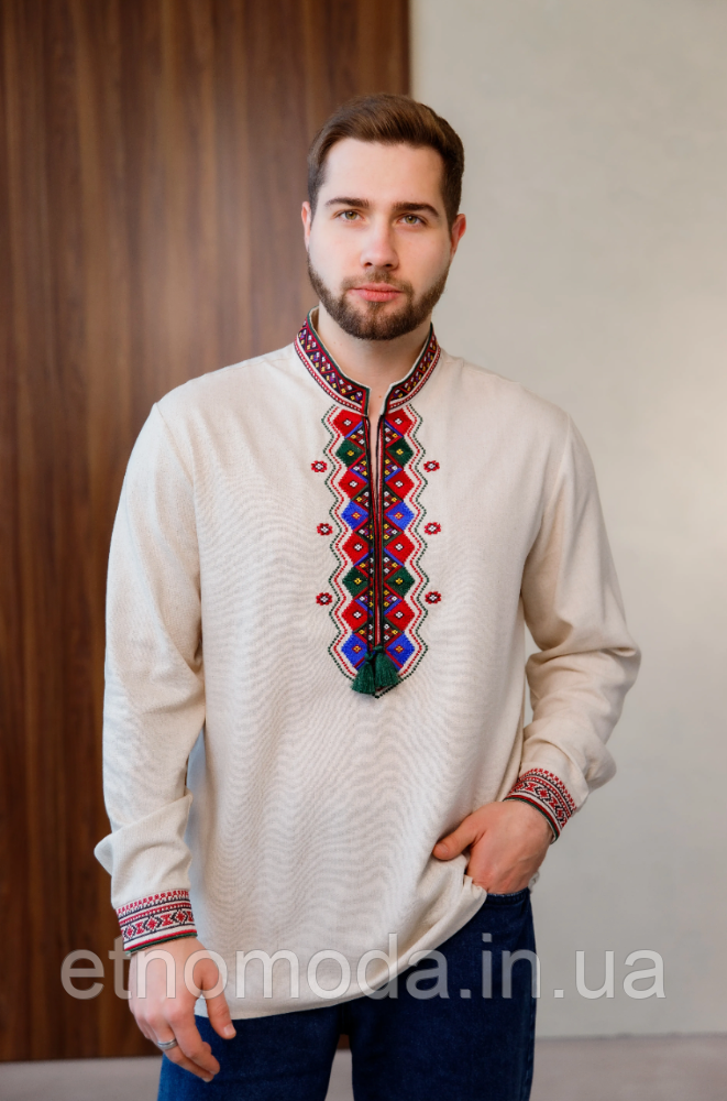 Вишиванка чоловіча "Суверинітет" S-XXL льон,бавовна,віскоза довгий рукав
