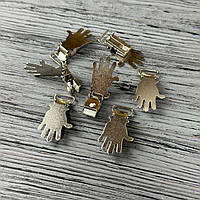 Застібка для підтяжок Рука Нікель (15 мм)