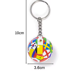 Брелок М'яч футбольний із прапорами 3,6 см 11616