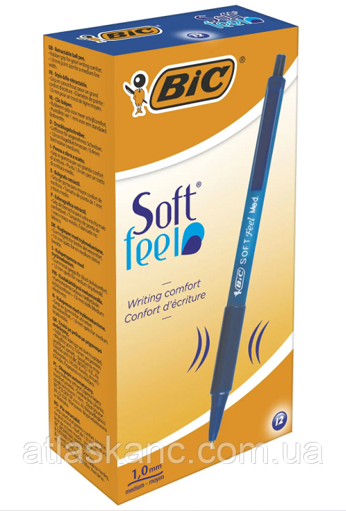 Ручка кулькова BIC Soft Feel Синя автомат 1 мм 8373982