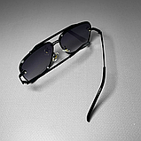 Сонцезахисні окуляри жіночі, чоловічі очки від сонця, сонячні окуляри, квадратні сонце захисні Hechpro (MT999) Ч, фото 7
