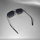 Сонцезахисні окуляри жіночі, чоловічі очки від сонця, сонячні окуляри, квадратні сонце захисні Hechpro (MT999) Ч, фото 4