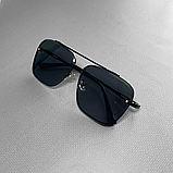 Сонцезахисні окуляри жіночі, чоловічі очки від сонця, сонячні окуляри, квадратні сонце захисні Hechpro (MT999) Ч, фото 10