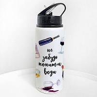 Пляшка для води з трубочкою Не забудь попити води