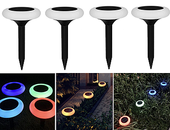 Садовий ліхтар 2шт в упаковці на сонячній батареї D14 см BS-033