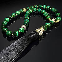 Чітки з натурального каменю зелений тигровий зір