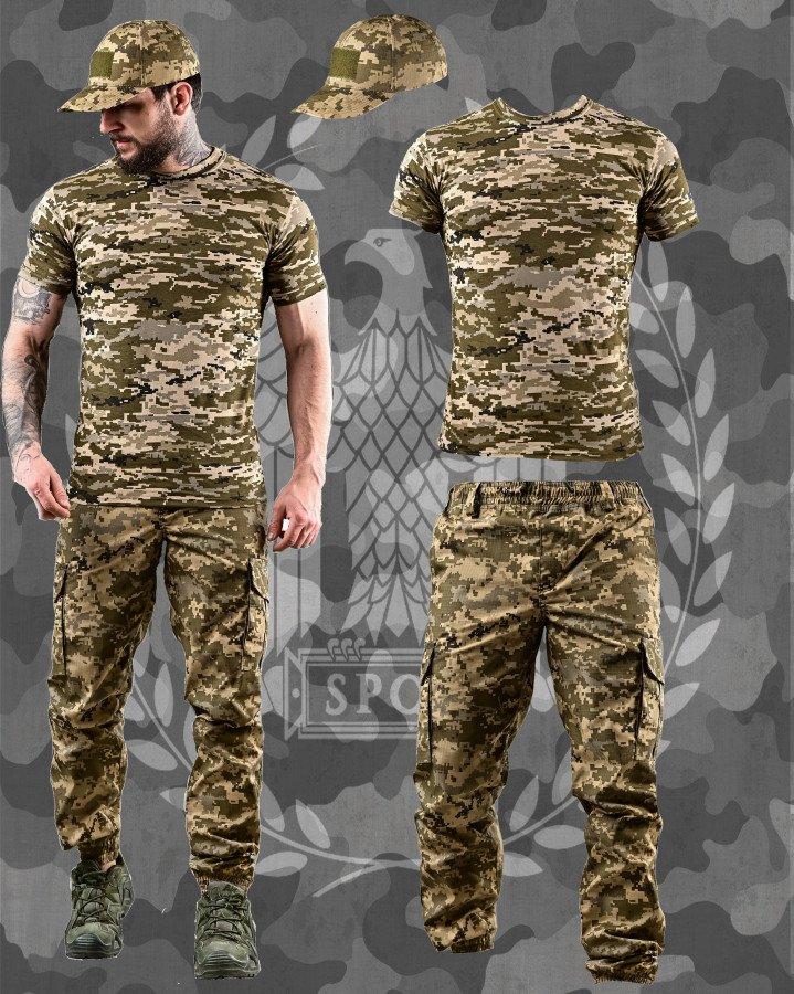 Комплект форми літній 3в1 BANDIT – тактична футболка і штани піксель ДЛ6293 ТМ, фото 1