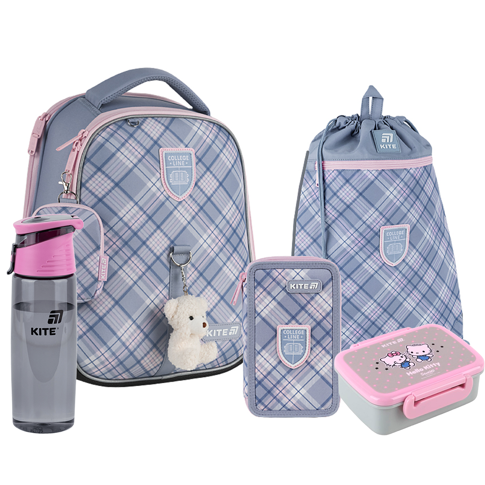 Шкільний набір Kite 5 в 1 Education College Line Girl SET_K25-555S-6