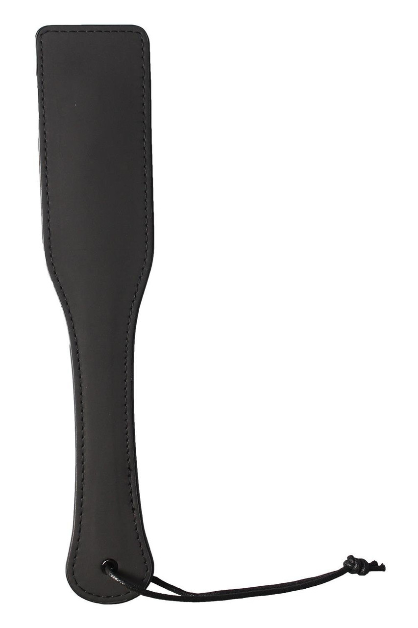 Паддл гладкий з петлею на рукоятці Dream Toys Blaze Luxury Fetish чорний Кітті, фото 1