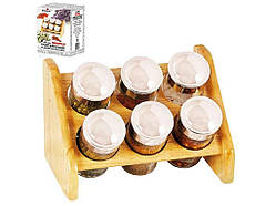 Спецівниця на дерев.підставці Simply 6шт/наб 18*12*14см MS-0368 ТМ STENSON