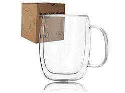 Чашка з подвійною стінкою конус 330мл Barel 201-8 ТМ SNT