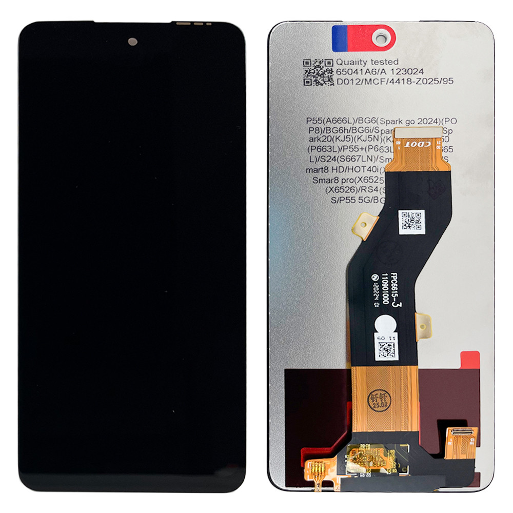 Дисплей Infinix Smart 8 / Hot 40i / Tecno Spark 20 / Spark Go 2024 (FPC6615) complete Black
