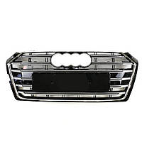 Передня решітка S-style (2016-2019, чорна) для Ауди A5 рр