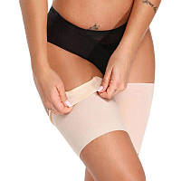 Зручні легкі дихаючі текстильні бандалетки на силіконовій стрічці, Пов'язки на стегна проти натирання стегон Беж, A