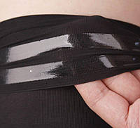 Зручні легкі дихаючі текстильні бандалетки на силіконовій стрічці, Пов'язки на стегна проти натирання стегон Чорний, B