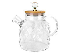 Чайник-заварник 1,5л 767-9 LINES з бамбуковою кришкою ТМ SNT