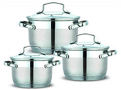 Набір посуду 6пр. (3,9л/5,1л/6,5л) СВ-1161 нержавіюча сталь ТМ CON BRIO