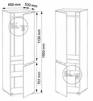 Шафа-26 1950х600х530мм Компаніт, фото 4