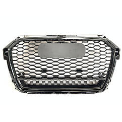 Передня решітка RS-style чорна з хромом для Audi A1 2010-2015 Cixtai ABS-пластик