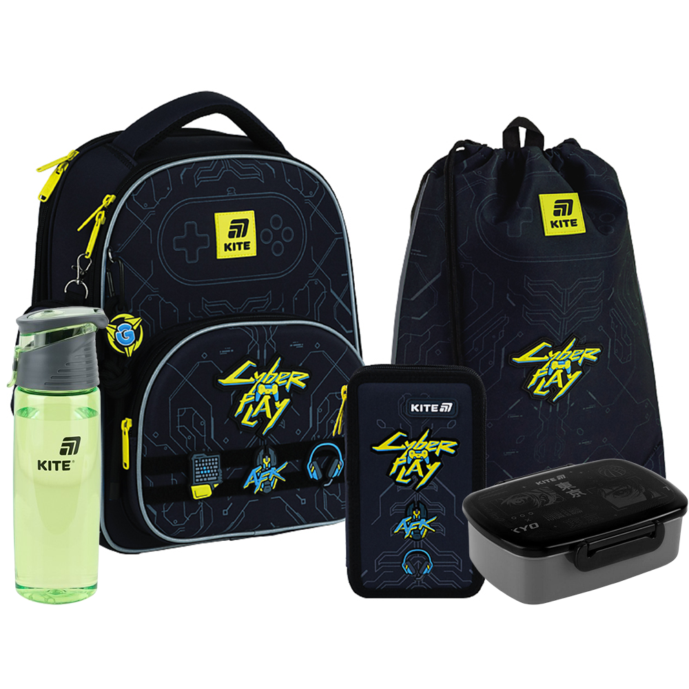 Шкільний набір Kite 5 в 1 Education Cyber SET_K25-556M-2, фото 1