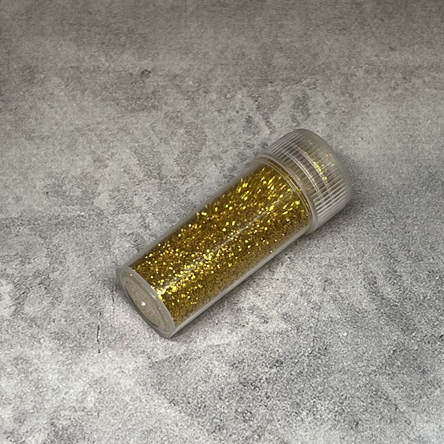 Глітер (блискітки), 1\ 96, колір золото, арт 018160, упаковка ≈ 6,5 грам (з урахуванням баночки), Золотий, фото 1
