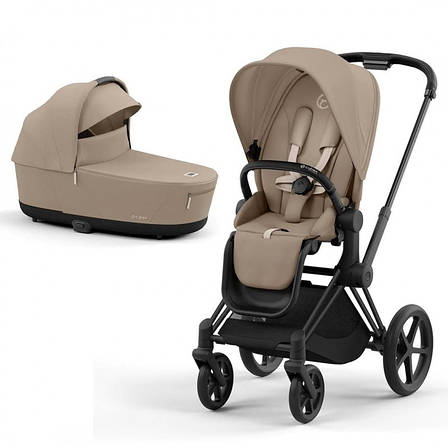 Cybex Priam 4.0 коляска 2 в 1 Cozy Beige шасі Matt Black, фото 1