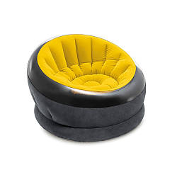 Надувне крісло Intex 68582, жовтий онікс, 112 × 109 × 69 см