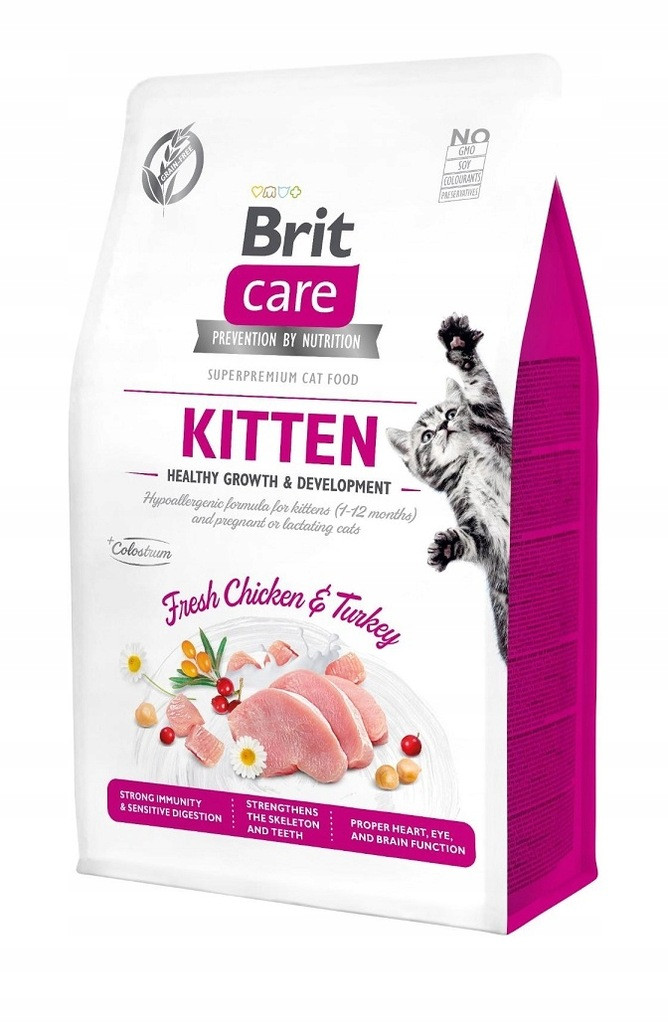 Сухий основний корм для кошенят Brit Care Cat Grain-Free Kitten 2 кг