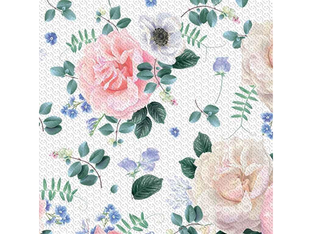 Серветки з малюнком 16шт паперові 33*33см ДУХМЯНІ ТРОЯНДИ 2шари ТМ SILKEN, фото 1