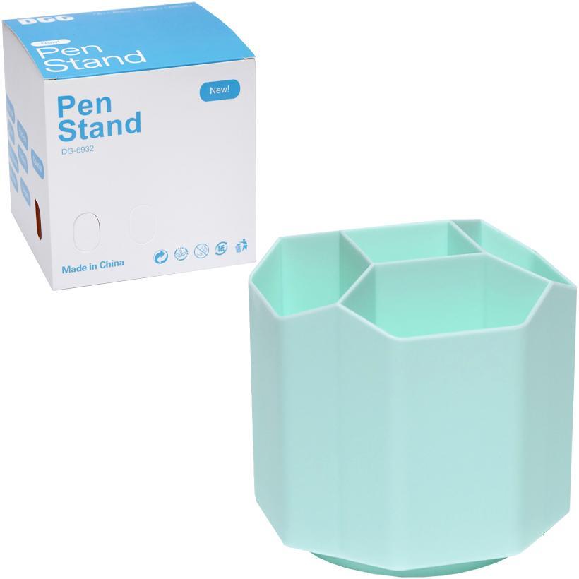 Стакан підставка для ручок пластиковий 5 поділок «М'ятний», фото 1