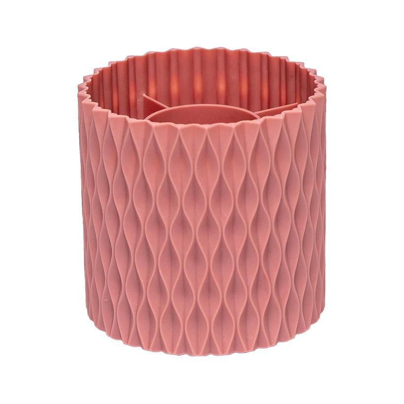 Стакан підставка для ручок пластиковий 5 поділок «Рожевий», фото 1