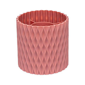 Стакан підставка для ручок пластиковий 5 поділок «Рожевий»