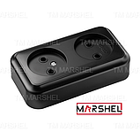 Розетка двомісна матова серія "MAGLEV NEGRO" ТМ "MARSHEL", фото 3