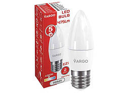 Лампа світлодіодна 5W E27 C37 4000K 220V (V-110521) ТМ VARGO