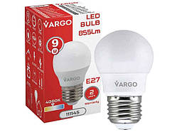 Лампа світлодіодна 9W E27 G45 4000K 220V (V-111145) ТМ VARGO
