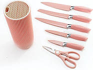 Набір ножів Royalty Line NC07P- Набір ножів Нержавіюча сталь /рожевий, фото 3