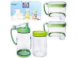 Набір ємностей 6060-04 Classic (пляшка для олії-550мл, ємність-600мл, ємність-2 шт-450мл) ТМ SNT