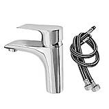 Змішувач для умивальника WEZER JEX1-550, гайка, Ø35, хром, фото 2