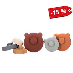 Силіконовий сортер FreeON Вежа ведмідь, brown