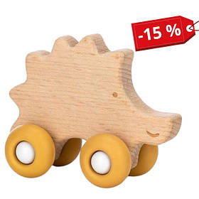 Дерев`яна іграшка FreeON їжачок на силіконових колесах