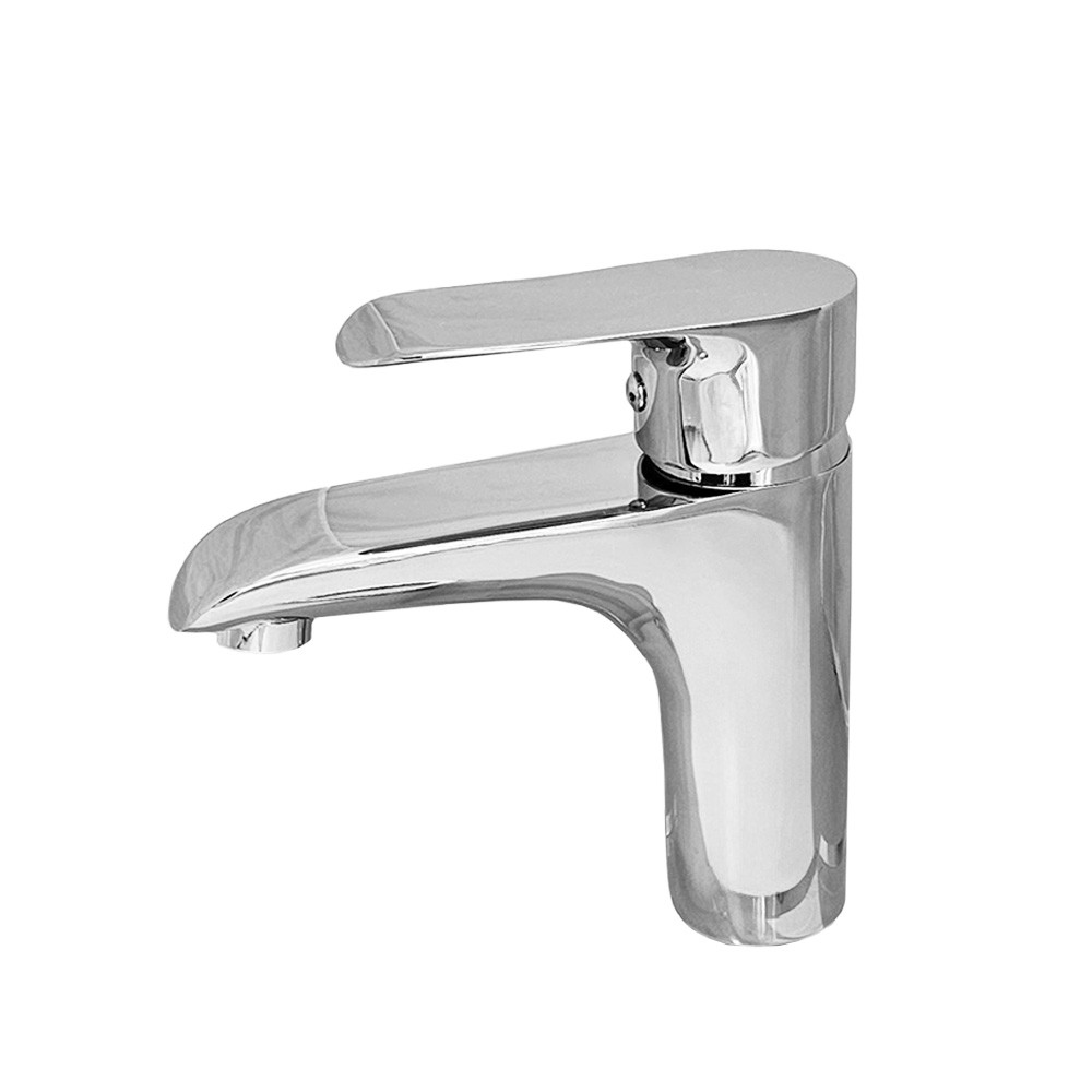 Змішувач для умивальника WEZER JEX1-650, гайка, Ø35, хром, фото 1