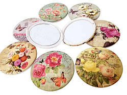 Дзеркало косметичне металева оправа на магніті арт.Н-32 ТМ Китай