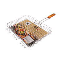 Решітка для гриля сталева хромована 65*40*30*6 см Zauberg