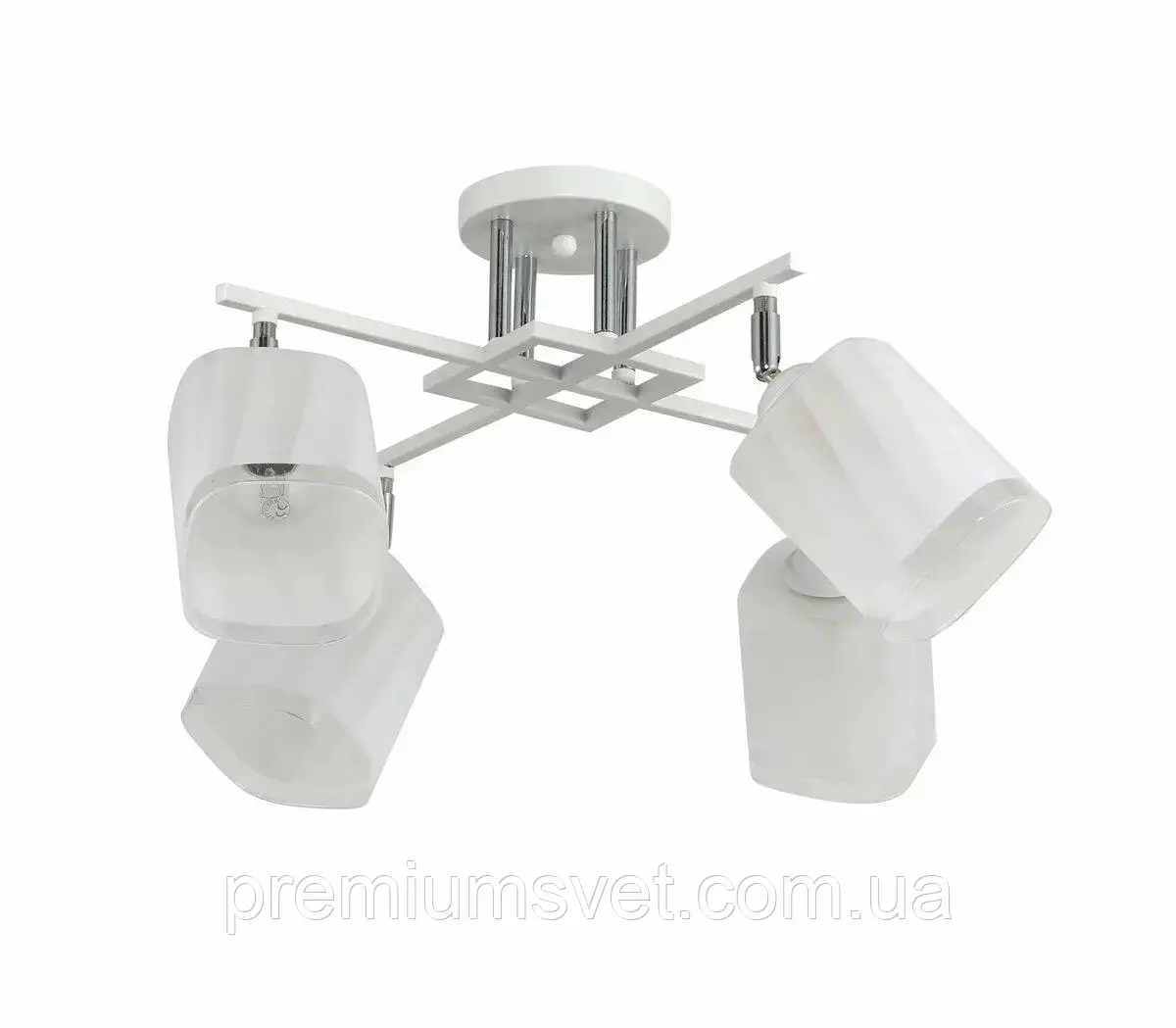 Люстра стельова 07472/4G Matte White+CR
