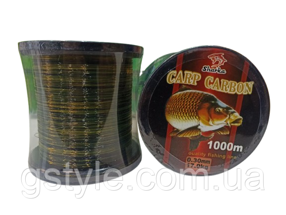 Волосінь рибальська 0.30mm 17.0kg 1000 м Carp Carbon