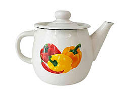 Чайник емальований 1л /2 Паприка (молочна) I2707/2 ТМ IDILIA