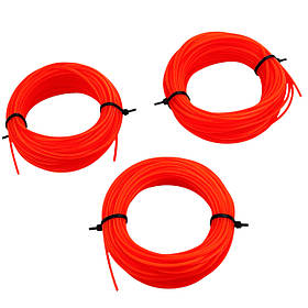 Набір 3-х котушок волосіні для тримера (2.0 мм х 15 м, зірка)