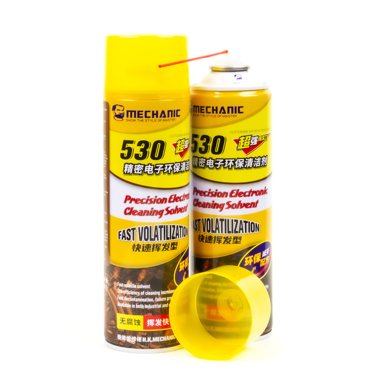 Спрей MECHANIC 530 (H1) для очищення плат (600 мл) жовтий
